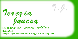 terezia jancsa business card